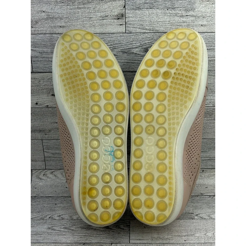 ECCO Soft 7 Perforated Leather‎ Lace Up Sneakers Rose Pink EU 39 US 8
